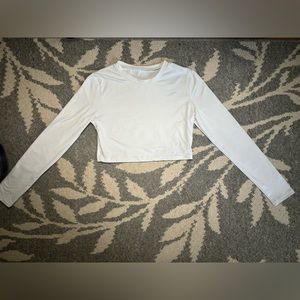 Shein Cropped White Long Sleeve